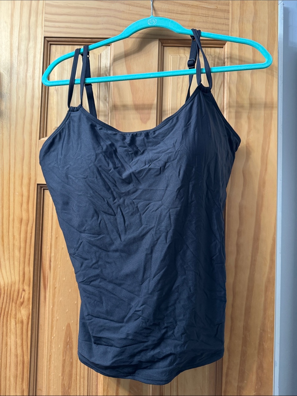 Sunsets Black Women's Swim Cami with Adjustable Straps
